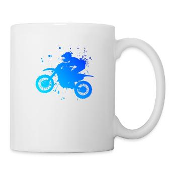Dirt Biker Hommes Freestyle Motocross Supermoto - Mug blanc - blanc - Droite