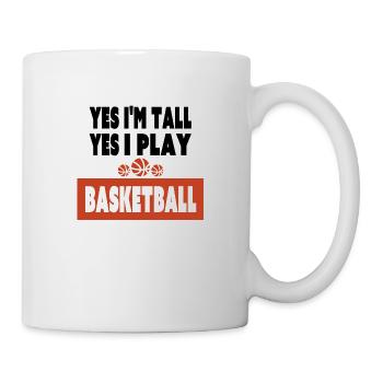 Ja, ich spiele Basketball Lustiger Retro-Vintage-Spieler - Tasse - Weiß - Rechts