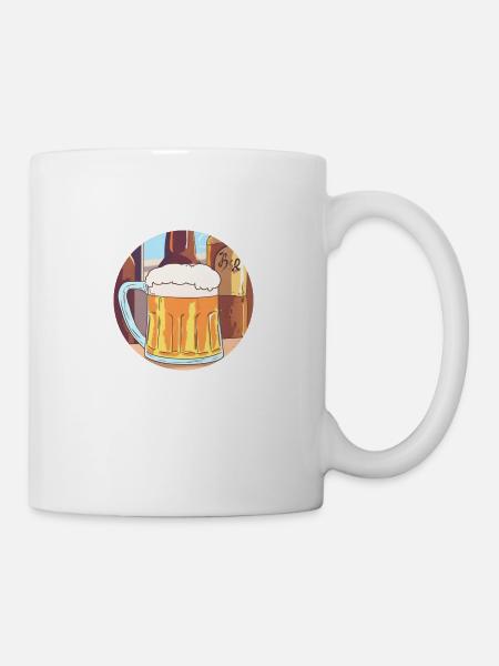 Kühler Biergenuss - Tasse - Weiß