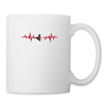 Algérie battement de coeur cadeau algérien - Mug blanc - blanc - Droite