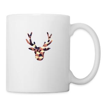 Geometrischer Hirsch - Tasse - Weiß - Rechts