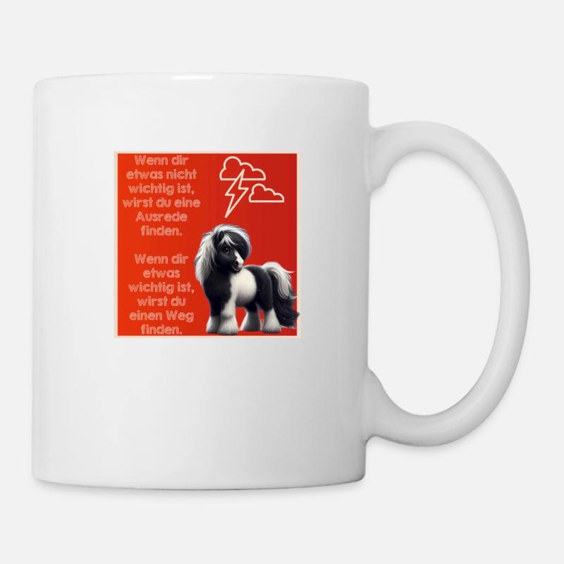 Donner Motto-Shirt - Tasse - Weiß