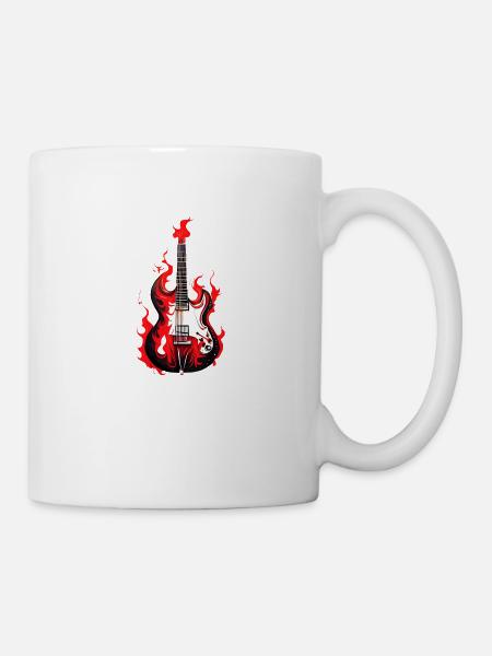 Gitarre Musikinstrument Gitarrist Zupfinstrument - Tasse - Weiß