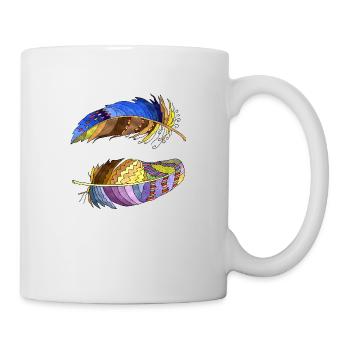Feder - Tasse - Weiß - Rechts
