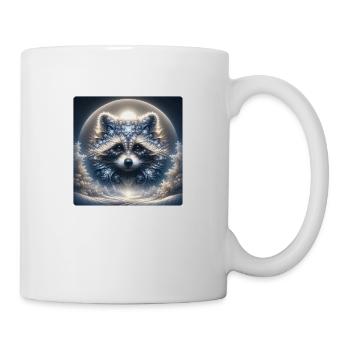 Racoon in Frost - Tasse - Weiß - Rechts