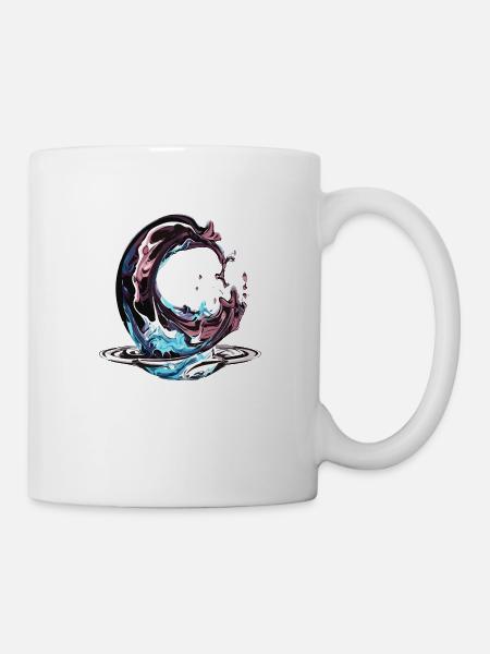 Chrom Tropfen - Tasse - Weiß