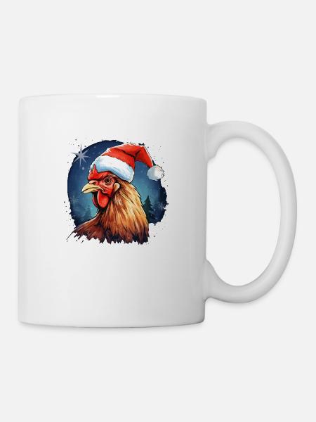 Conception de coqs et de poules pour les agriculteurs et les agriculteurs - Mug blanc - blanc