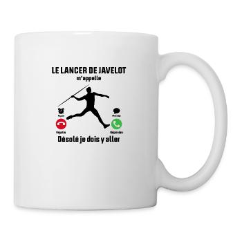 Le Lancer de Javelot M'appelle Je dois y aller - Mug blanc - blanc - Droite