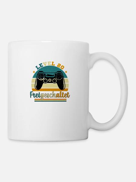Level 20 Freigeschaltet - Tasse - Weiß