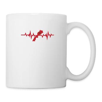 Maroc battement de coeur cadeau Marocain - Mug blanc - blanc - Droite