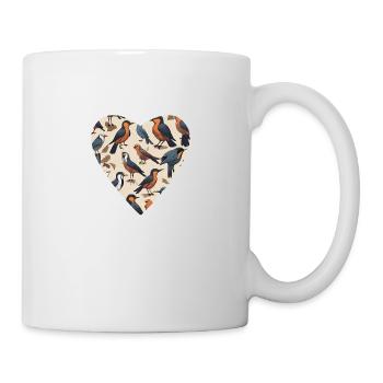 L’harmonie des oiseaux dans le cœur - Mug blanc - blanc - Droite