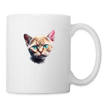 Chat domestique, Chat, Propriétaire de chat, Chat siamois, Chaton - Mug blanc - blanc - Droite