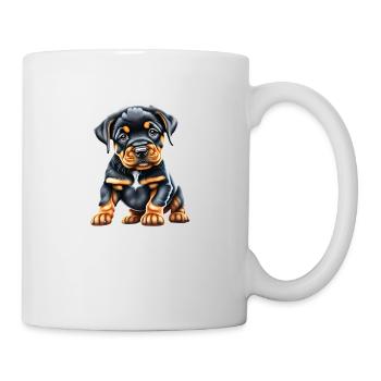 Rottweiler Chien Rottweiler Chiot Chiens Chien Chiot - Mug blanc - blanc - Droite