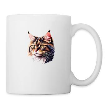 Maine Coon Kitten Chat Mâle Chat Propriétaire de Chat - Mug blanc - blanc - Droite