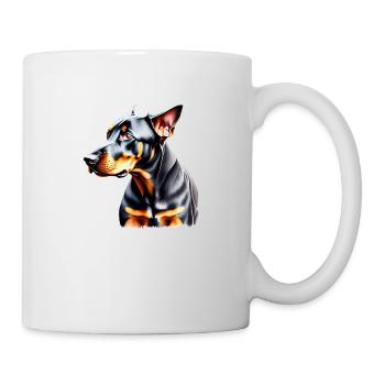 Doberman dog Doberman trainer Doberman puppy - Mug - white - Right
