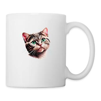 Propriétaire de chat, chat domestique, chat, chat siamois, chaton - Mug blanc - blanc - Droite