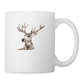Cerf - Mug blanc - blanc - Droite