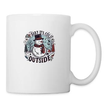Baby, It’s Cold Outside: Festive Snowman Apparel - Mug - white - Right