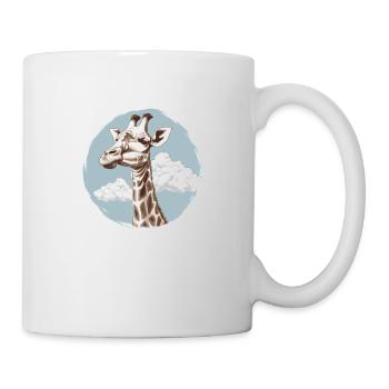 Giraffe im Himmel - Tasse - Weiß - Rechts