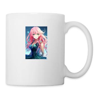 Anime manga girl with pink hair - Mug - white - Right