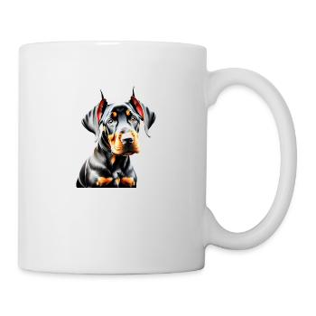 Chien doberman Dresseur de doberman Chiot Doberman - Mug blanc - blanc - Droite