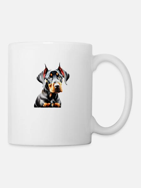 Dobermann Hund Dobermanntrainer Dobermannwelpe - Tasse - Weiß