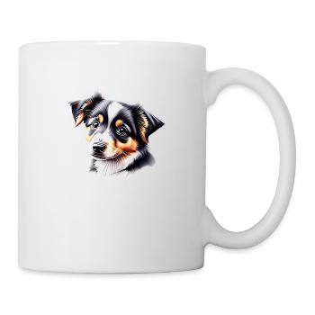 Australischer Schäferhund Hund Hundewelpe Hunde - Tasse - Weiß - Rechts