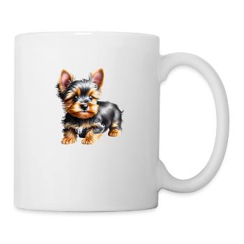 Yorkshire Terrier chiot chien propriétaire de chien - Mug blanc - blanc - Droite