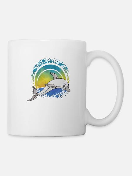 Delfin - Tasse - Weiß