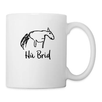 Hü Brid Pferd Hybrid Kfz - Tasse - Weiß - Rechts