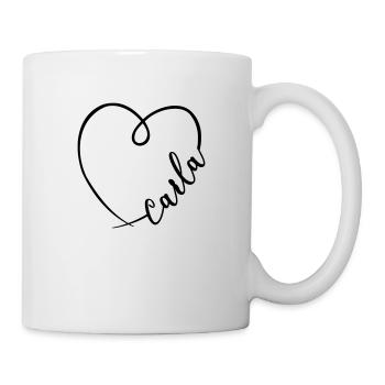 Carla Name Calligraphy Heart - Mug - white - Right