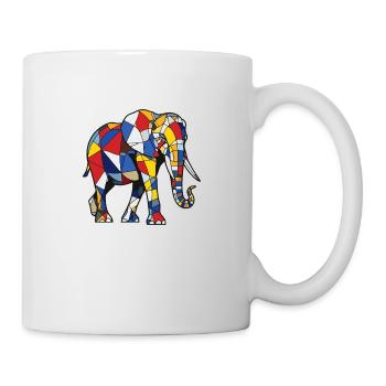 Elefant - Tasse - Weiß - Rechts