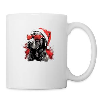 Magical Labrador Christmas dog in the snow - Mug - white - Right