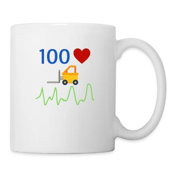 Gabelstaplerfahrer - Tasse - Weiß - Rechts