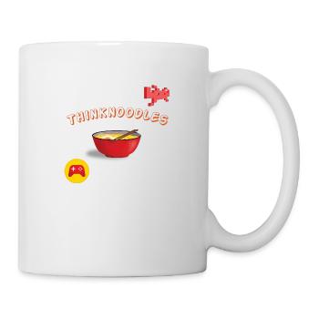Pense nouilles, design drôle - Mug blanc - blanc - Droite