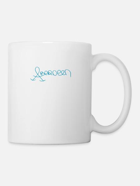 A wie Aberdeen Schottland Souvenir - Tasse - Weiß