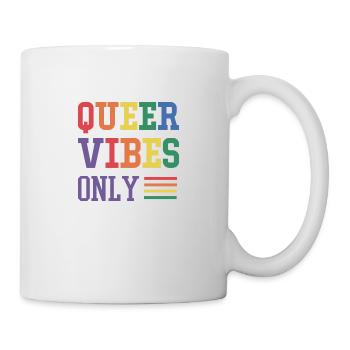 Uniquement des vibrations queer - Mug blanc - blanc - Droite