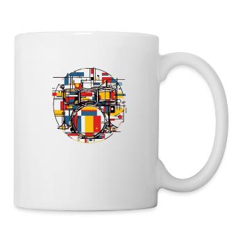 Drums Schlagzeug - Tasse - Weiß - Rechts