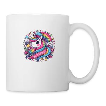 Rainbow Unicorn Beanie and Scarf Set - Be Yourself - Mug - white - Right
