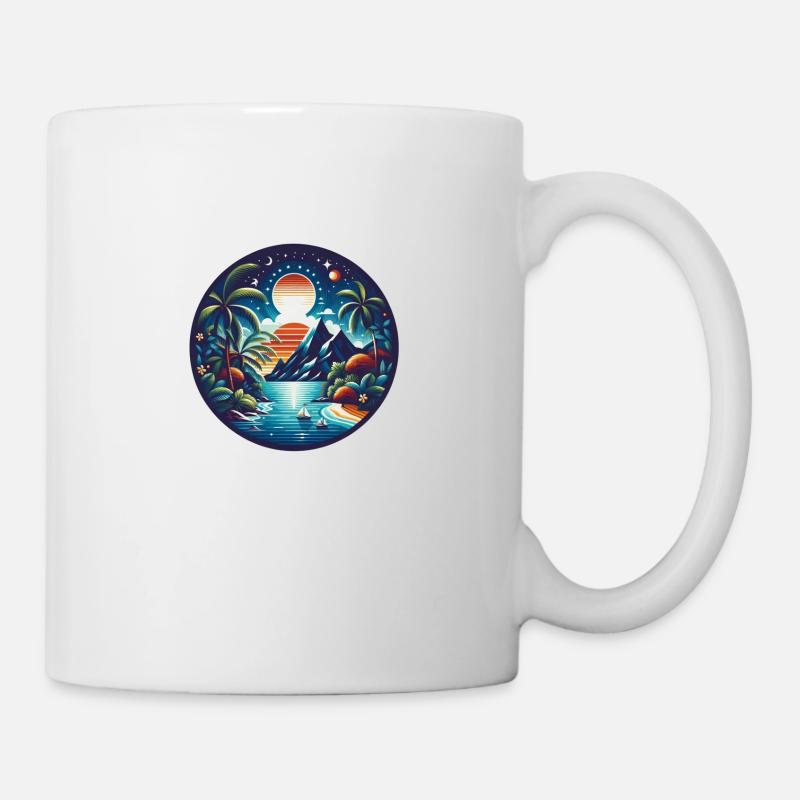 Nuit tropicale - Mug blanc - blanc
