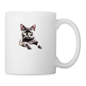 Kater Katze Katzenbaby Britisch Kurzhaarkatze - Tasse - Weiß - Rechts