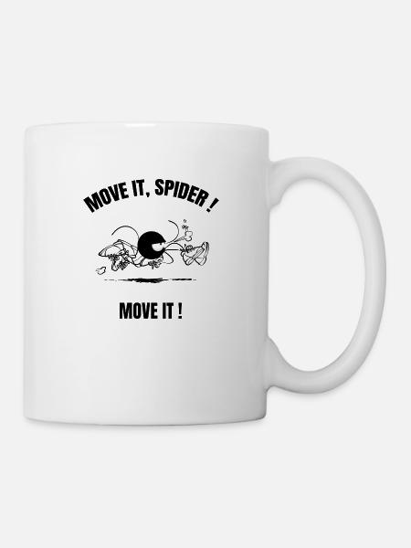 Beth the Spider - Running (text version) - Mug - white