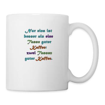 2 Tassen Kaffee - Tasse - Weiß - Rechts