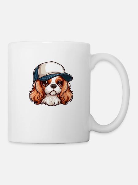 Chien Cavalier King Charles chien - casquette - Mug blanc - blanc