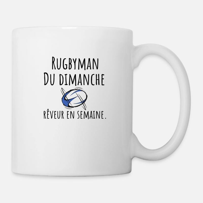 Dreamy Sunday Rugby Player During the Week - Mug - white