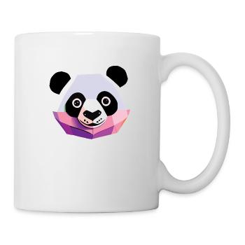 Panda Low Poly - Tasse - Weiß - Rechts