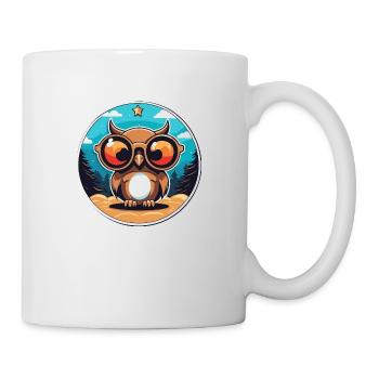 Owl Christmas Drawing - Mug - white - Right
