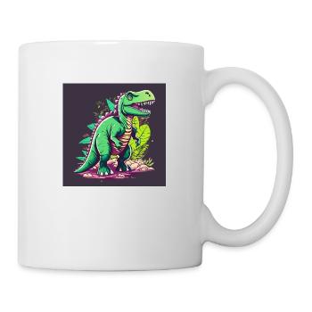 T-Rex en colère - Mug blanc - blanc - Droite