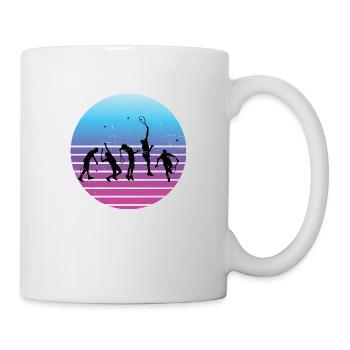 Damen Tennisspielen Tennisspieler Tennis Herren - Tasse - Weiß - Rechts