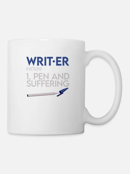 Ecrivain, Plume Et Souffrance 2 - Mug blanc - blanc